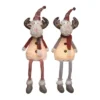 Transpac Plush Light Up Sitting Reindeer Set Of 2 Christmas Home Decorations Polyester Holiday Decor