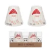 Transpac Jolly Santa Ceramic Salt And Pepper Shaker Set Multicolor Christmas Tabletop Decor For Holiday Dining