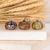 Transpac Glass Mini Autumn Speckle Pumpkin Set Of 3 - Fall Decorative Objects For Home Decor And Seasonal Styling
