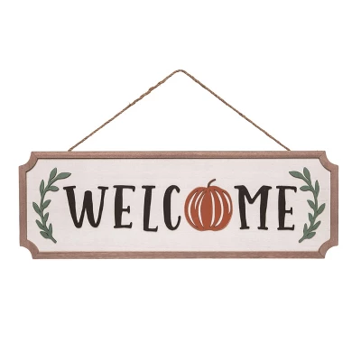 Transpac Wood 22.5 In. Multicolor Harvest Dimensional Welcome Sign 1 Transpac Wood 22.5 In. Multicolor Harvest Dimensional Welcome Sign