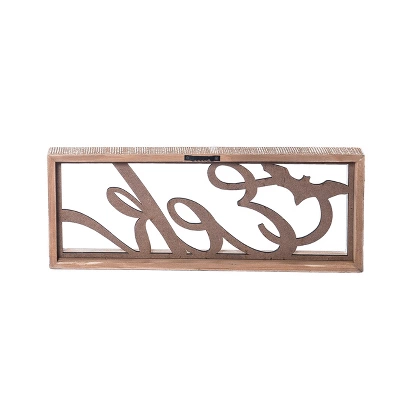 Transpac 14.17 In Multicolor Halloween Eek With Natural Frame Decorative Object Fir Wood 2 Transpac 14.17 In Multicolor Halloween Eek With Natural Frame Decorative Object Fir Wood - Image 2