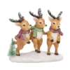 Transpac Resin Dancing Deer Set Of 3 Decorative Figurines For Christmas Multicolor Tabletop Decor And Holiday Gifts