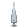 Transpac 9 Inch Silver Christmas Snowflake Cone Tree Decorative Object For Holiday Home Decor