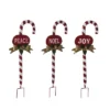 Transpac Metal Candy Cane Yard Stake Set Of 3 Christmas Decorations Decorative Garden Stakes Iron
