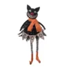 Transpac Vintage Cat Halloween Tree Figurines Foam Black Tabletop Decor Indoor Use Unique Holiday Decoration Gift