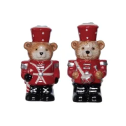 Transpac Dolomite Multicolor Christmas Bear Nutcracker Salt And Pepper Shaker Set Of 2 For Holiday Decor -Transpac GUEST b25abf91 2401 469d 98ef d1b15f3d7feb