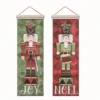 Transpac Canvas And MDF Nutcracker Decor Set Of 2 Christmas Home Decorations For Festive Holiday Cheer