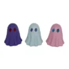 Transpac Light Up Pastel Ghost Figurine Set Of 3 Decorative Objects For Halloween Battery Operated Indoor Use