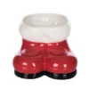 Transpac Ceramic Santa Boots Decorative Sculptures For Christmas Red Tabletop Decor Perfect For Holiday Gifts And Festive Decor