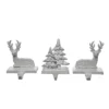 Transpac Iron Reindeer Stocking Holder Set Of 3 Christmas Home Decorations For Holiday Cheer