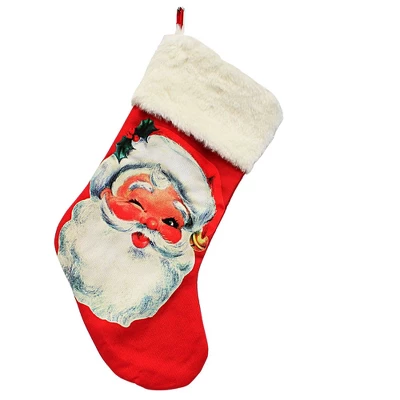 Christmas 19.0 Inch Santa Claus Stocking , Vintage-Looking (1PC) 3 Christmas 19.0 Inch Santa Claus Stocking , Vintage-Looking (1PC) - Image 3