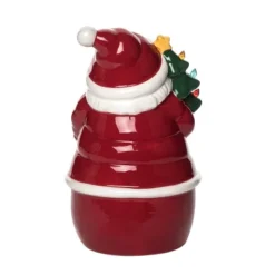Transpac 9.5 In Red Ceramic Light Up Santa Tree Christmas Decorative Object -Transpac GUEST c0a40963 f532 4f0b 9a4a 297065a6c4c4