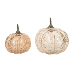 Transpac Glass Light Up Pumpkins With Petal Detail - Fall Decorative Objects For Home Decor And Seasonal Celebrations 6 Transpac Glass Light Up Pumpkins With Petal Detail - Fall Decorative Objects For Home Decor And Seasonal Celebrations -Transpac GUEST c62159f0 6403 44ca afa6 7933c66dbd44