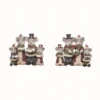 Transpac Resin Mouse Caroler Family Set Of 2 Christmas Home Decorations Festive Decorative Objects