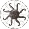 Transpac Metal 36 In. Brown Sun Face Wall Decor