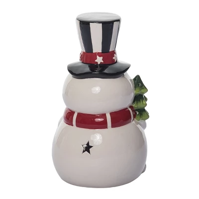 Transpac 8.5 In Holiday Nostalgic Snowman Decorative Object For Christmas Dolomite Home Decor 3 Transpac 8.5 In Holiday Nostalgic Snowman Decorative Object For Christmas Dolomite Home Decor - Image 3