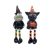 Transpac Resin Witchy Frog And Cat Sitters Set Of 2 Decorative Figurines For Halloween Indoor Tabletop Decor