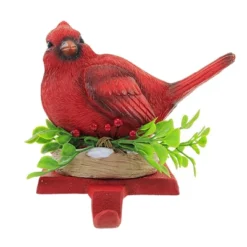 Christmas 4.75 In Winter Cardinal Stocking Holder Stocking Holder , Red Bird Christmas Nest (1PC) -Transpac GUEST cb4f3289 baba 42fc b379 058f5e148287