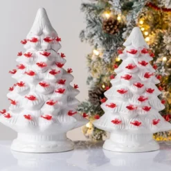 Transpac Small Ceramic Light Up Cardinal Tree - Festive Christmas Decorative Object For Holiday Cheer -Transpac GUEST cc735388 3ab5 4689 96ff 83b45227460b