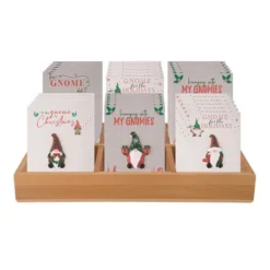 Transpac Gold Gnome Pin Set Of 36 With Display For Home Decorations Christmas Decorative Objects Glass