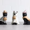 Transpac Halloween Cute Cat Costume Figurine Set Of 3 Polyresin Tabletop Decorations 5.0H Inches