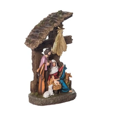 Transpac 9.75 In Holiday Manger Nativity Scene Figurine Polyresin Christmas Decorative Object 4 Transpac 9.75 In Holiday Manger Nativity Scene Figurine Polyresin Christmas Decorative Object - Image 4
