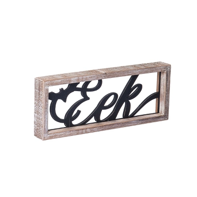 Transpac 14.17 In Multicolor Halloween Eek With Natural Frame Decorative Object Fir Wood 1 Transpac 14.17 In Multicolor Halloween Eek With Natural Frame Decorative Object Fir Wood