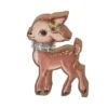 Transpac MDF Tinsel Deer Shaped Block Decorative Figurine For Christmas Multicolor Tabletop Indoor Holiday Decor