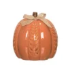Transpac Dolomite 7.7 In. Orange Harvest Medium Light Up Carved Vine Pumpkin