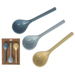Transpac Ceramic Cottage Spoons Set Of 3 Home Decorations Spring