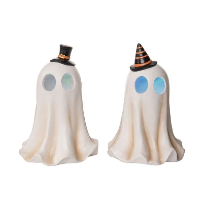 Transpac Vintage Light Up Ghost Figurine Set Of 2 Halloween Home Decorations Decorative Objects Polyester 1 Transpac Vintage Light Up Ghost Figurine Set Of 2 Halloween Home Decorations Decorative Objects Polyester