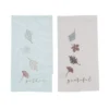 Transpac Fall Harvest Thanksgiving Leaf Embroidered Kitchen Towels Set Of 2 Cotton Kitchen Textiles For Autumn Decor