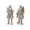 Transpac Large Resin Elegant Santa Figurine Set Of 2 Christmas Home Decorations For Festive Decor