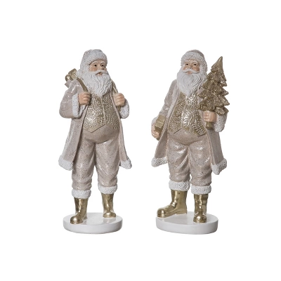 Transpac Large Resin Elegant Santa Figurine Set Of 2 Christmas Home Decorations For Festive Decor 1 Transpac Large Resin Elegant Santa Figurine Set Of 2 Christmas Home Decorations For Festive Decor