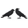 Transpac Resin Fright Night Crow Set Of 2 Decorative Objects For Halloween Home Decor