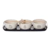 Transpac Dolomite Holiday Icon Dip Bowls Set Of 4 Ceramic Serving Trays For Christmas Indoor Use Dishwasher Safe