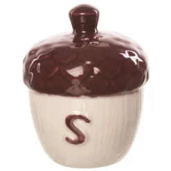 Transpac Harvest Classic Acorns Ceramic Salt And Pepper Shakers Collectables Multicolor 3.43 In. Set Of 2