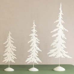 Transpac Rustic Metal Snowy Trees Set Of 3 For Christmas Decor, Charming Decorative Objects For Holiday Home Styling -Transpac GUEST ea516d29 8d95 4112 b10d c632d7889966