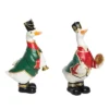 Transpac Small Resin Duck Nutcracker Figurine Set Of 2 For Christmas Home Decorations And Decorative Objects