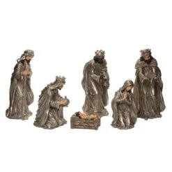 Transpac 16.14 In Multicolor Christmas Elegant Nativity Set Of 6 Decorative Resin Holiday Decor
