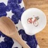 Transpac Ceramic Bike Spoon Rest Home Decor Patriotic Design Perfect For Kitchen And Dining Ceramic Spoon Holder