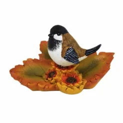 Transpac 3.5 Inch Autumn Bird On Leaf , Fall Leaves Spotted Towhee (1PC) -Transpac GUEST f225a92b bf2d 4280 a7ca 313af34b047c