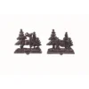 Transpac Metal Bear And Deer Stocking Holder Set Of 2 Christmas Home Decorations Iron Stocking Holders