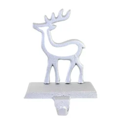 Christmas 6.5 Inch Cast Iron Silver Stocking Holder Stocking Holder , Mantle Silver (1PC) -Transpac GUEST ffd48e8f 8f5b 4b56 9177 e4b58a658740